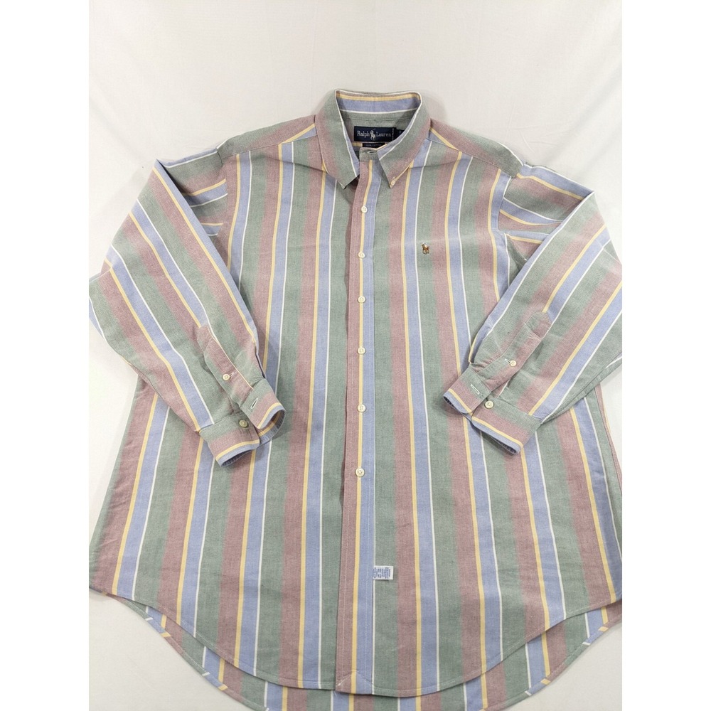 vintage Ralph Lauren Men's 16 1/2 | 34 XL Pastel Sleeve Buttonβ Down Easter